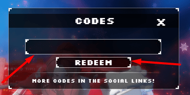 The blank box and REDEEM button in Anime Girl RNG