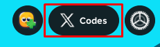 The codes button in PLS BRAINROT