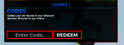 Tier Incremental enter codes box and redeem button