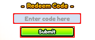 The Donation Game enter codes box and submit button