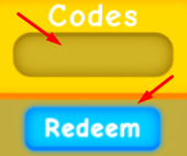 The Codes box and Redeem button in Infinity Lifting Simulator