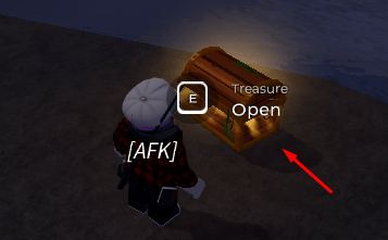 Example of a treasure chest in Fisch
