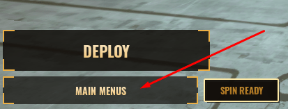 MAIN MENUS button in TRENCH: WW1