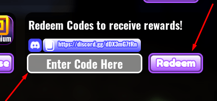 The Enter Code Here box and Redeem button in Infection Gunfight