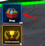 The "Shop" button in Chillmaxxing Card Collector