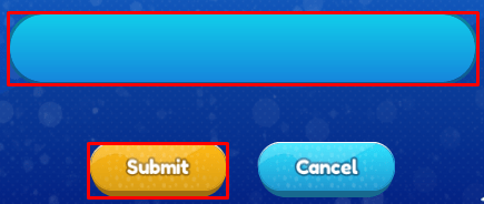 Claw Machine Simulator enter codes box and submit button