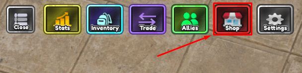 Heaven Piece shop button