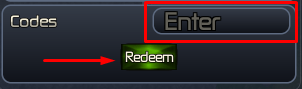The codes section in Broken Blade