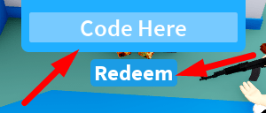 The code redeeming interface in Prison Adventure