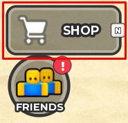 How to Fisch shop button