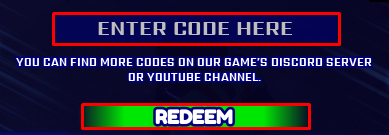 SBL: Reborn enter codes box and redeem button