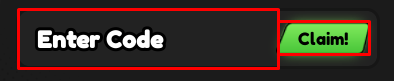Blade X Zombies enter codes box and claim button