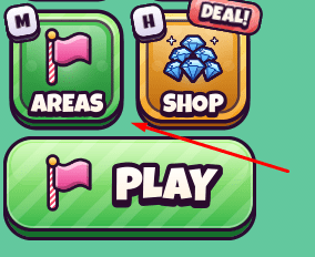 AREAS button in Candy Kingdom Defense