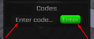 The Enter code... box and Enter button in SCP Roleplay