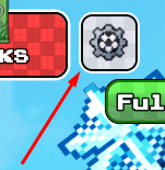 The settings icon in Build A Soccer Stadium