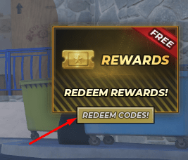REDEEM CODES! button in BloxStrike