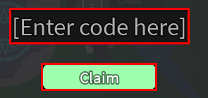 Dead Spells enter codes box and claim button