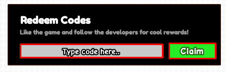 Row and Aura Farm enter codes box and claim button