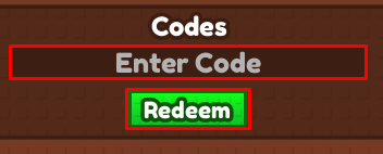 My Pooping Pigeons enter codes box and redeem button