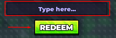 The input code box and REDEEM button in Snatch a Seed
