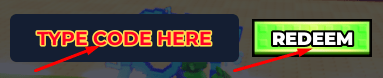 TYPE CODE HERE box and REDEEM button to redeem codes in Kick a Friend for Brainrots