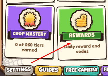 REWARDS button in Run Your Own Farmstead!