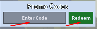 Enter Code box and Redeem button to redeem codes in Bee Game - Reworked