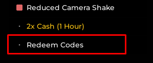 Omni Battlegrounds redeem codes button