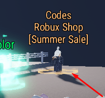 The Codes Robux Shop [Summer Sale] NPC in Jujutsu Culling