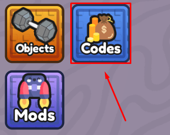 Space Throw Training codes button