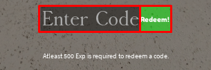 Diesel n' Steel enter codes box and redeem button