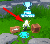 The Free Rewards NPC in Super Power Legends