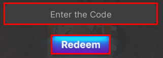 Miner's Quest enter codes box and redeem button
