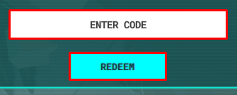 Reclone enter codes box and redeem button