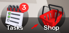 The Shop button in RIVALS