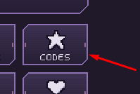 The CODES button in Nebulous