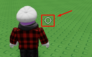 The Shift Lock crosshair in Roblox