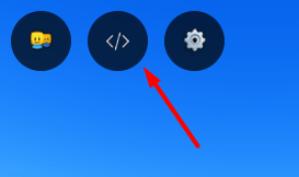 The code snippet icon in Power Simulator X