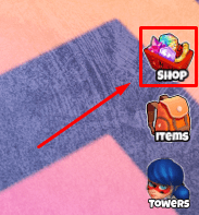 Miraculous Tower Defense shop button
