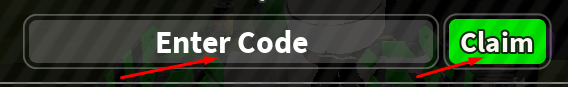 Enter Code box and Claim button to redeem codes in Zombie Island