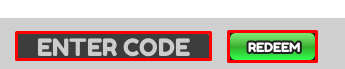 Brainrot Fighting enter codes box and redeem button