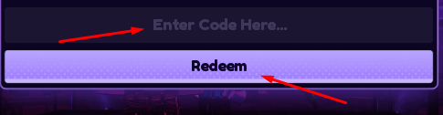 Enter Code Here box and Redeem button to redeem codes in Manhwa Legends