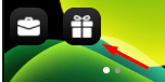 Gift icon that reveals the redeem code interface