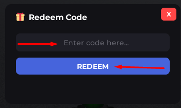 The codes section in Plane Crash Simulator
