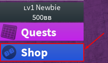 Blox Cards TCG shop button