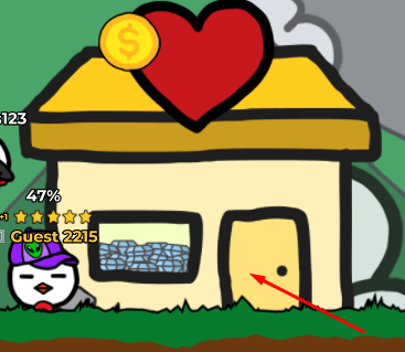 Friends and Rewards house in Chicken Rocket