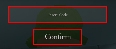 GHOUL://RE BATTLEGROUNDS enter codes box and confirm button