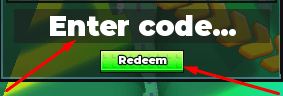 The Enter code... box and Redeem button