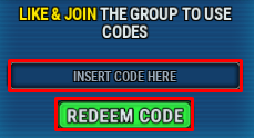 Invincible Showdown enter codes box and redeem button