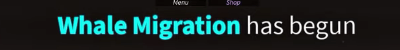 Fisch Whale Migration start message